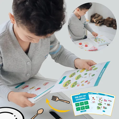 Miniatura 5 de Teamson Kids Little Chef Frankfurt - Juego de recetas de tabletas de cocina de madera