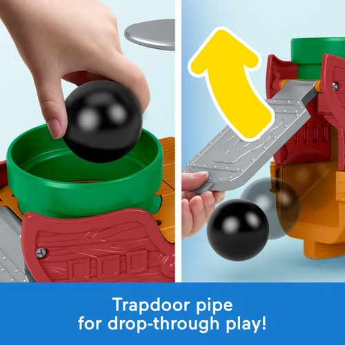 Miniatura 4 de Fisher-Price Little People - Juego de dirigible My Mario Bowser con figura para preescolar para niños a partir de 18 meses