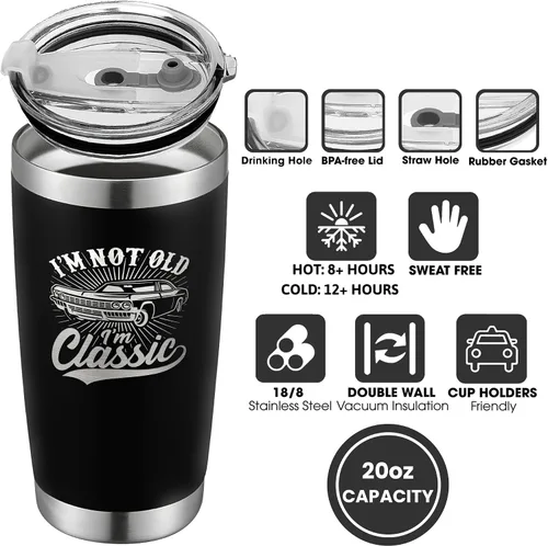 Miniatura 6 de Regalos para el abuelo y papá de parte de su hija, hijo, cumpleaños, día del padre, regalos del día del padre para el abuelo, divertido vaso