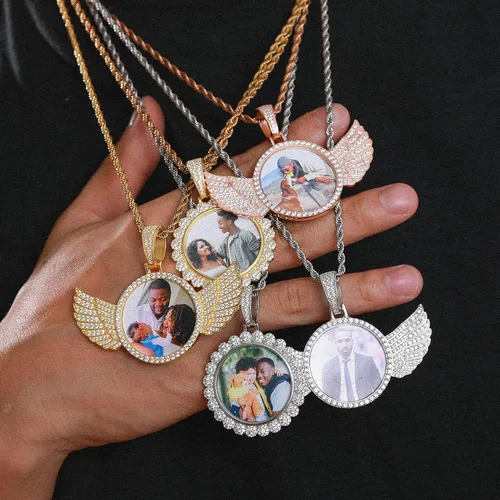 Miniatura 6 de YIMERAIRE Collar con colgante de imagen de plata de ley 925 para hombres y mujeres, collar personalizado con foto personalizada, collares de plata