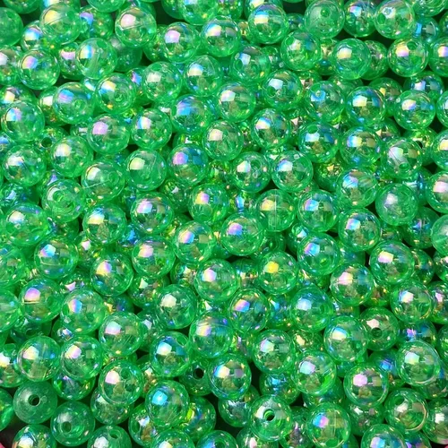 Miniatura 22 de 1000 piezas de cuentas redondas de acrílico de 6 mm, colores AB, cuentas espaciadoras redondas para aretes, pulseras, collares, llaveros, joyería