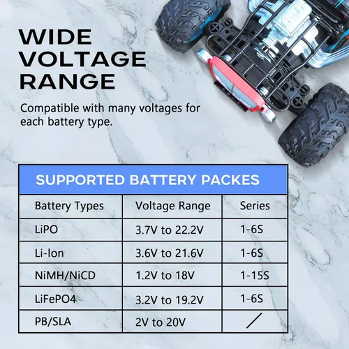 Miniatura 2 de Cargador LiPo Cargador de batería de equilibrio rápido Descargador de batería 80W 6A Smart Digital Battery Pack Cargadores para 1S-6S LiPo Life