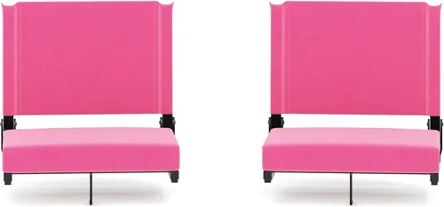 Miniatura 24 de Flash Furniture - asiento cómodo para usar en gradas de Flash - soporta 500 libras Silla de estadio ligera con asa y asiento ultra acolchado