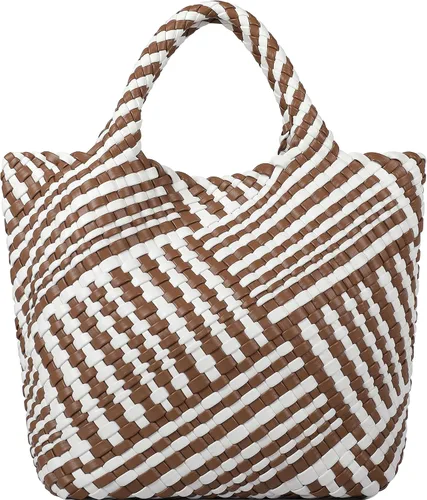 Miniatura 10 de Bolso tejido para mujer, bolso tote de cuero vegano grande para verano, playa, viaje, bolso de mano y cartera retro hecho a mano, bolso de hombro