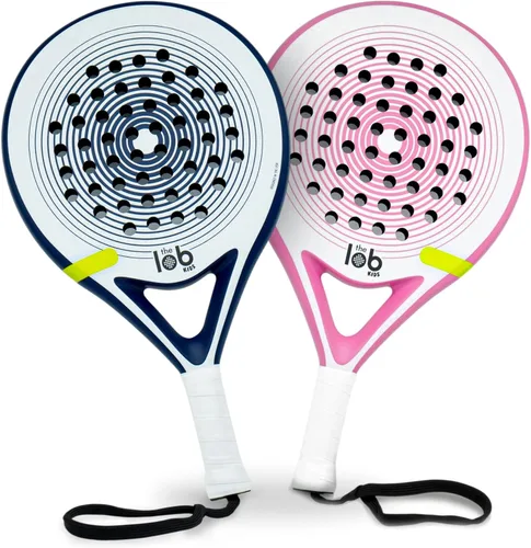 Raqueta de pádel de fibra de carbono 3K para niños | Forma redonda para control | Ligera y de gran potencia | Pala Padel para niños | Raqueta para