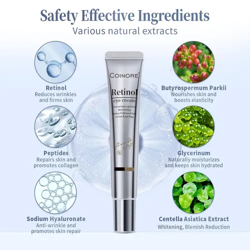 Miniatura 13 de Crema para debajo de los ojos con retinol – Crema antienvejecimiento para ojeras, hinchazón, arrugas, reduce las bolsas de ojos, líneas finas