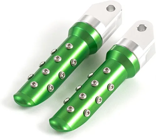 Miniatura 2 de Clavijas de pie delantero de extensión CNC de 0.78 pulgadas, clavijas de pie delanteras elevadoras para Yamaha YZF-R1 2000-2003, YZF1000 R1 Verde
