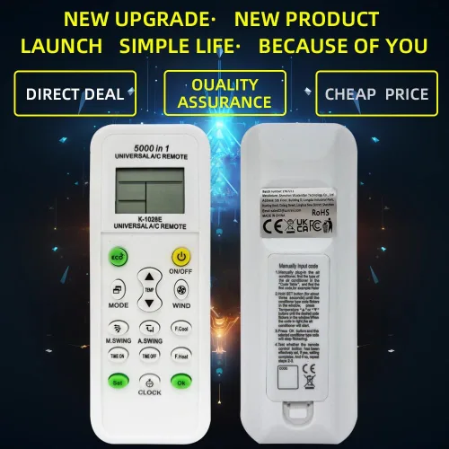 Miniatura 5 de Control remoto universal de CA, compatible con múltiples marcas 5000 en 1, modelo K-1028E, pantalla LCD