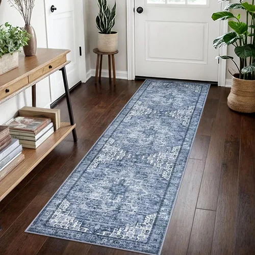 Miniatura 127 de SIILOOM Alfombra lavable de 2 x 3 pies, alfombra suave color taupe ceniza para entrada, tapete antideslizante para puerta de interior, tapete