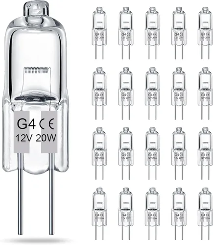 Miniatura 9 de TAIYALOO Bombilla G4, paquete de 12 bombillas halógenas de 2 pines de 12 V 10 W, T3 JC tipo G4 de repuesto para luz de disco debajo del gabinete