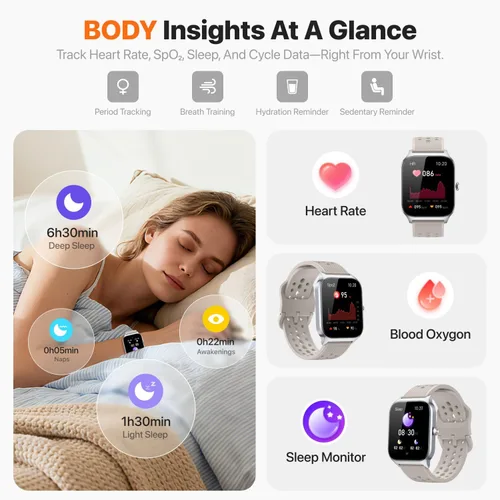 Miniatura 2 de Reloj inteligente para mujeres y hombres – Respuesta/Hacer llamadas, reloj inteligente con rastreador de fitness compatible con Android iPhone, más