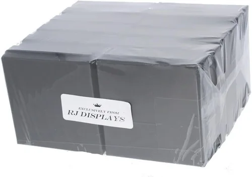 Miniatura 3 de R J Displays - Paquete de 12 cajas de regalo de cartón negro mate de algodón para el día de San Valentín, 3 x 3 x 1 pulgada
