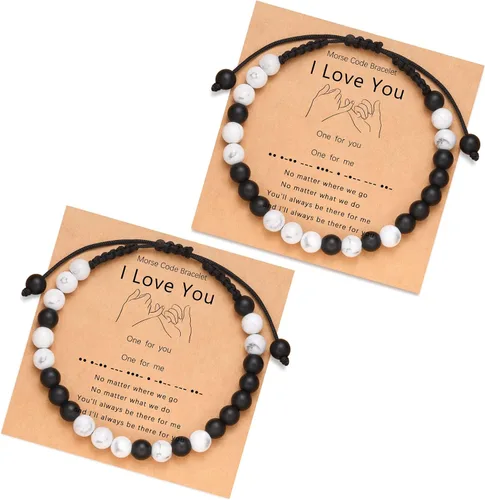Miniatura 11 de UNGENT THEM Pinky Promise - Pulsera a juego para parejas, alma gemela, hombre, relación a distancia, regalos para mujeres, hombres, él, ella