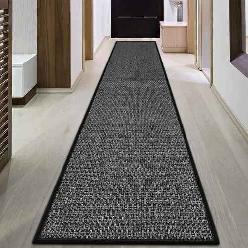 Miniatura 21 de GOYLSER Alfombras de yute de 15 pies para pasillo, alfombra de cocina, antideslizante, lavable, absorbente, alfombra de pasillo color beige