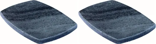 Miniatura 9 de KLEO Jabonera de piedra natural o accesorios de baño para bañera o lavabo (negro con líneas naturales)