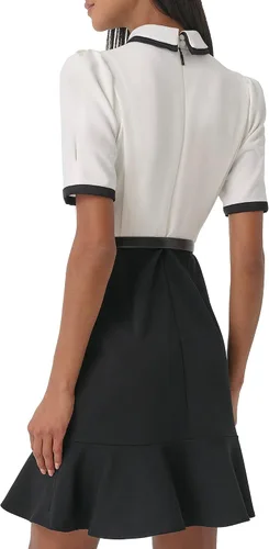 Miniatura 4 de Karl Lagerfeld Paris Vestido de mujer con cinturón y cuello Bloack