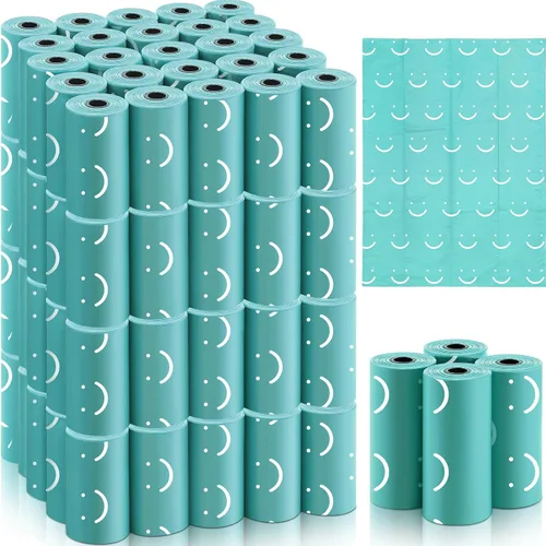 1500 bolsas desechables para pañales de bebé, eliminación de aromas de polvo de bebé o bolsas de residuos de mascotas, 100 rollos (aguamarina)
