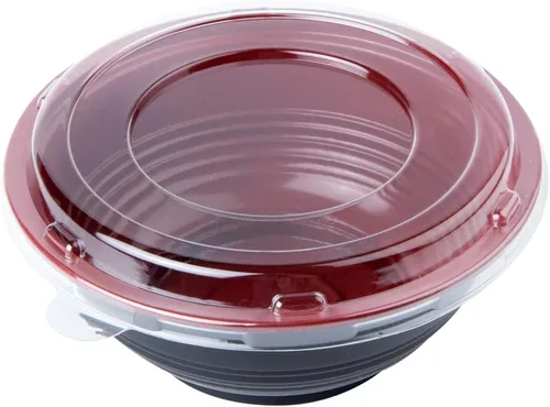 Miniatura 2 de Restaurantware Tazones de plástico para alimentos de 18 onzas, 200 recipientes desechables con tapa, aptos para Mircowave, sin BPA, cuencos
