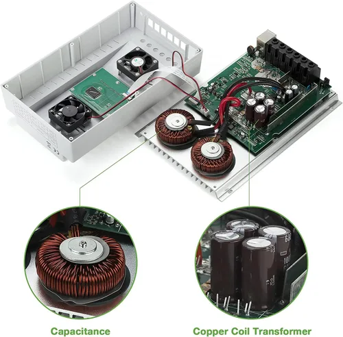 Miniatura 2 de Controlador de Carga MPPT 100 amperios 12V/24V Auto, Regulador de Carga de Panel Solar 100A con Pantalla LCD Retroiluminada Máxima 100V para Batería