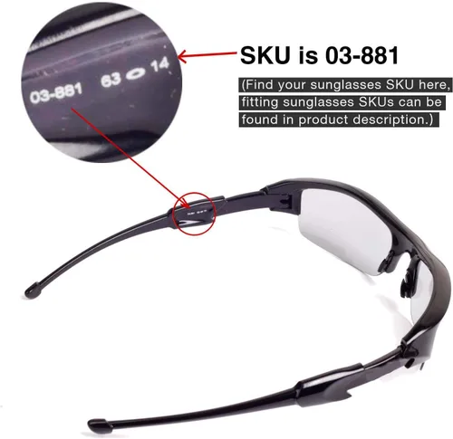 Miniatura 5 de Walleva Replacement Lenses And Rubber Kit For Oakley Flak Jacket Sunglasses - Multiple Options Available
