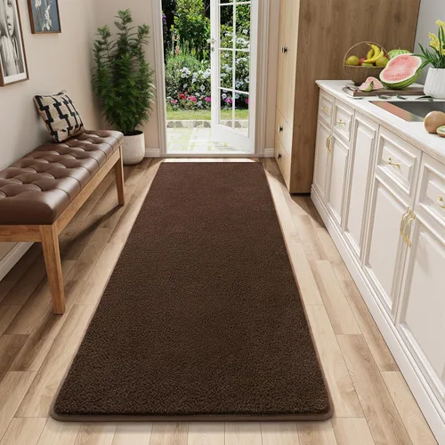 Miniatura 32 de Alfombra de pasillo lavable AROGAN de 2x8 para pasillo, alfombras largas con suave espuma viscoelástica para dormitorio, alfombras antideslizantes