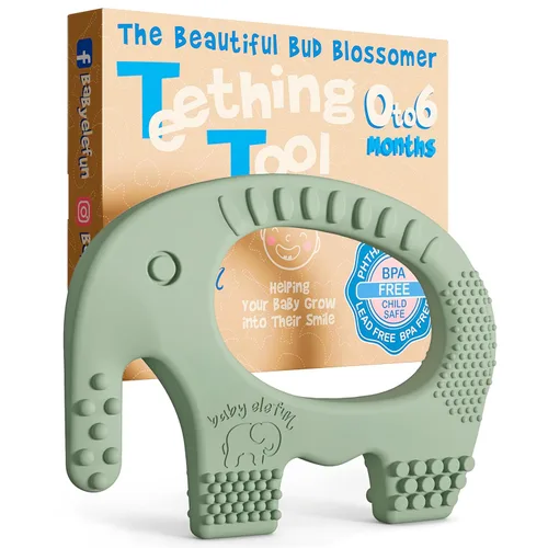 Miniatura 16 de Juguetes de dentición Baby Elefun para bebés 5X Alivio del dolor Sin retraso 0-6 meses Azul 34-38 Azul