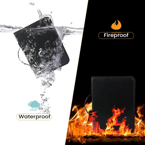 Miniatura 4 de Funda con cremallera para llaves Opastry, organizador de llaves portátil con asa, llavero impermeable y resistente al fuego con 54 ganchos