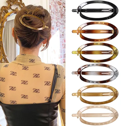 Miniatura 15 de Pinzas de pelo planas French Concord - 6 piezas, pinzas de pelo curvas sin deslizamiento, pinzas de agarre para volumen, pinzas de pelo para mujeres