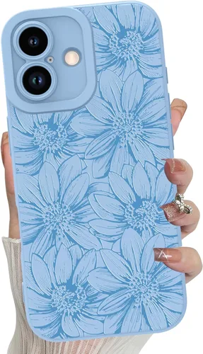 Miniatura 10 de MZELQ Funda para iPhone 17 Pro 2025, diseño de girasoles de silicona, flores florales, protección de cámara, funda delgada y suave para teléfono