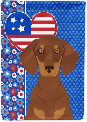Miniatura 285 de Caroline's Treasures WDK5119GF - Bandera de jardín americana de Airedale Terrier de Estados Unidos, color negro y tostado, bandera decorativa