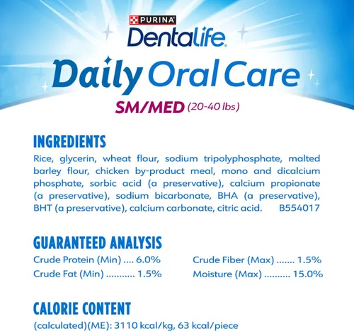 Miniatura 5 de DentaLife Daily Oral Care Golosinas para Perros para Perros Pequeños y Medianos, Golosina Dental Masticable para Refrescar el Aliento y Combatir