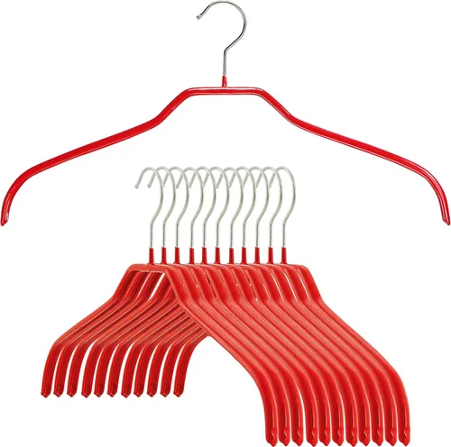 Miniatura 27 de MAWA Ft Reston Lloyd Silhouette Series - Percha antideslizante que ahorra espacio para camisas y vestidos, estilo 41/F, juego de 10, color blanco