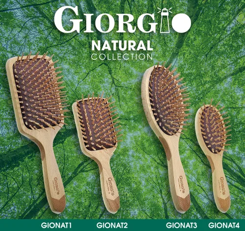 Miniatura 8 de Giorgio Juego de cepillo de cerdas de madera respetuoso con el medio ambiente, cepillo desenredante y cepillo de crecimiento del cabello