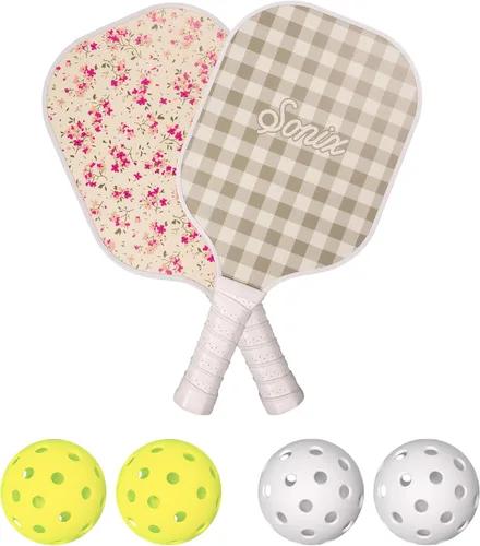 Miniatura 13 de Sonix Aprobado por USAPA Juego de 2 palas de pickleball Juego de pickleball de superficie de fibra de vidrio con 2 raquetas, 4 bolas y bolsa