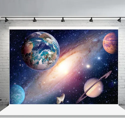 Miniatura 2 de Fondo de 5 x 3 pies con temática del espacio exterior del universo del sistema solar, universo, galaxia, fotografía, fondo, Vía Láctea, ciencia