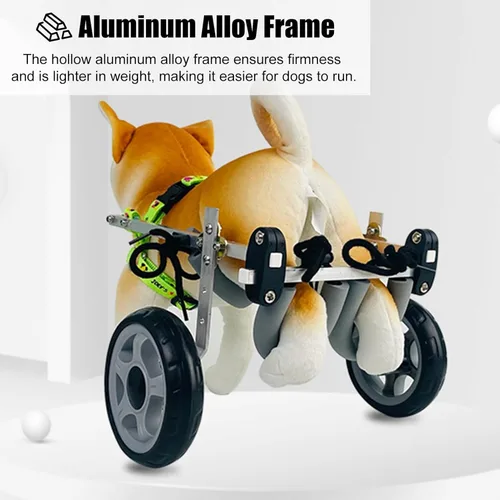 Miniatura 4 de All Terrain Dog Wheelchair for Back Legs, 2 Wheels Pet Mobility Aid for Doggie Activity Hip Support, Adjustable Dog Leg Brace, Light Weighta(Size XS