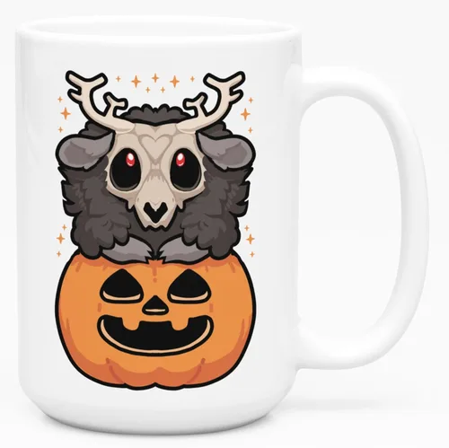 Miniatura 16 de LookHUMAN Taza de Café de Halloween – Halloween Is Meowgical Tazas, Taza de Café Espeluznante Idea de Regalos de Taza, 15 Onzas 10-Blanco