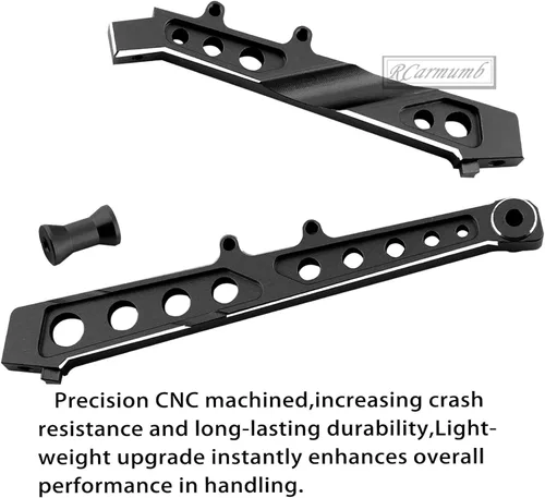 Miniatura 4 de Parte de actualización de soporte de chasis delantero y trasero de aleación para ARRMA 1/7 Felony 6S BLX, Infracción 6S BLX, rodillo ilimitado, Negro