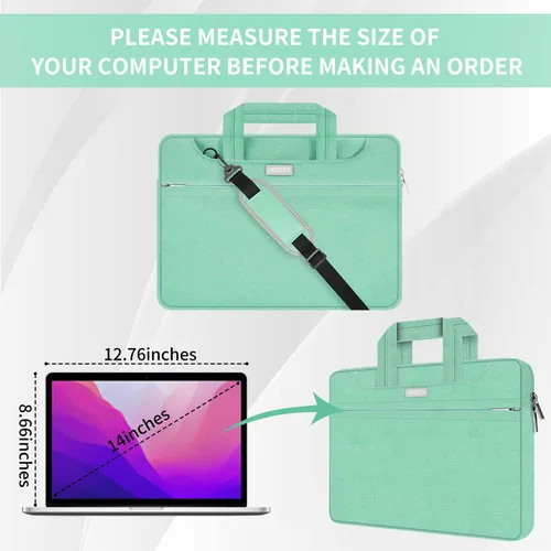 Miniatura 3 de HESTECH 13.3 "MacBook Pro/Air Sleeve bolsa de hombro para laptop compatible con iPad HP Asus Acer Dell Xps Surface Pro Ordenador portátil Funda