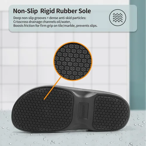 Miniatura 3 de Jacata Zapatos de chef antideslizantes para hombre, antideslizantes, para cocina, trabajo, con soporte de arco, resistentes al aceite, al agua