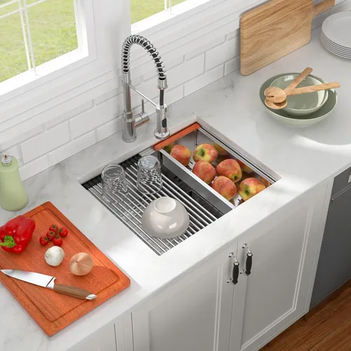 Miniatura 12 de Fregadero de cocina negro de 12 x 15 pulgadas, fregadero de barra pequeña con estación de trabajo de preparación de barra húmeda, lavabo de acero