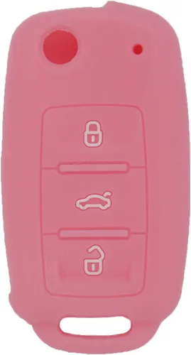 Miniatura 2 de 2 piezas de goma de silicona suave para llavero de coche VW Volkswagen Jetta GTI Passat Golf Tiguan Touareg Beetle CC Eos, azul y rosa