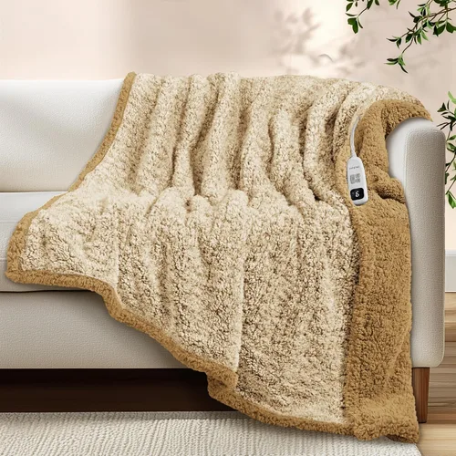 Miniatura 18 de Heated Blanket Electric Blanket Queen - Fast Heating Blanket Throw Dual Control Double Sided Sherpa with 10 Heating Levels & 2-10 Hours Auto Off