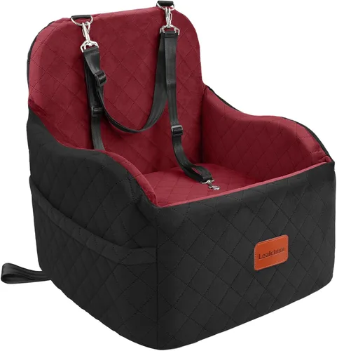 Miniatura 9 de Lealchum Asiento elevador de coche para perros pequeños/medianos, almohadilla elevada de 6 pulgadas de espuma viscoelástica, completamente Negro/Gris