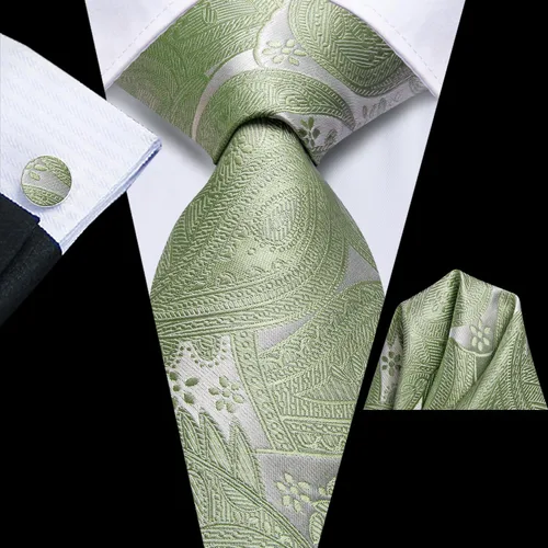Miniatura 229 de Dubulle Corbata tejida de cachemira para hombre y gemelos de pañuelo para hombre, conjunto de gemelos para boda formal y negocios