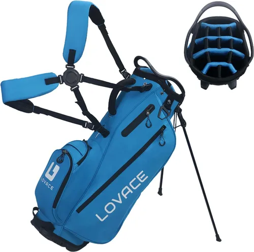 Miniatura 9 de Bolsa de golf de 14 vías, bolsas de golf ligeras con soporte para hombres y mujeres Negro