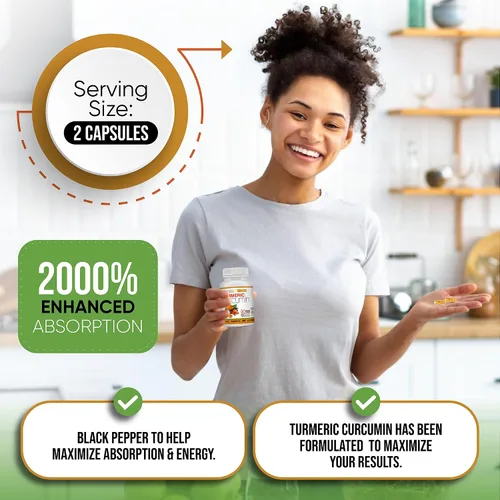 Miniatura 7 de Curcumina de cúrcuma con piperina 1500 mg, 90