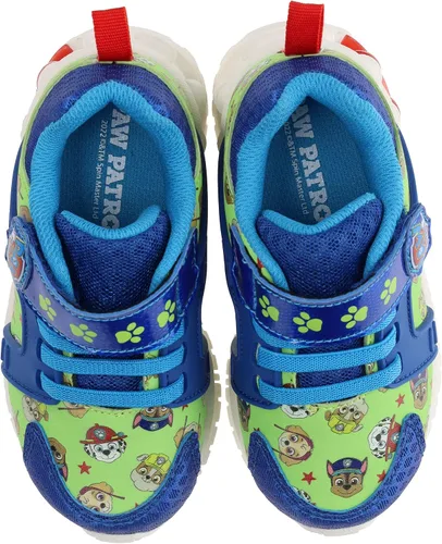 Miniatura 2 de Paw Patrol Tenis de correr para niños pequeños, zapatos deportivos con correa de velcro, azulverde, talla 7 a niño pequeño, talla 12