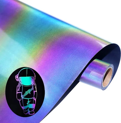 Miniatura 7 de Rollo de vinilo de transferencia de calor con purpurina negra, 12 pulgadas x 5 pies, plancha en HTV para camisetas, diseño de bricolaje, máquina