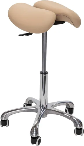 Miniatura 2 de Taburete de silla con ruedas - Diseño ergonómico de asiento dividido, movilidad giratoria de 360° y altura ajustable resistente - Taburete de spa
